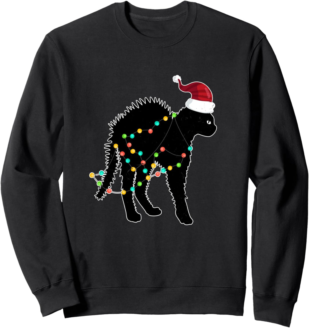 Katze Mit Weihnachtskugeln Weihnachten Weihnachtslichter Sweatshirt
