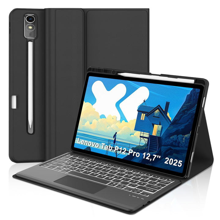 Tastatur für Lenovo Idea Tab Pro 12.7" 2025 mit Touchpad, Hülle mit Tastatur für Lenovo Idea Tab Pro