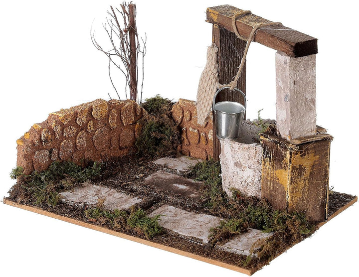 Holyart Brunnen mit Torbogen für Krippe, 15x20x15 cm