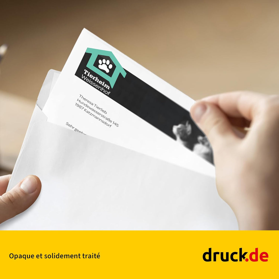 1000 Stück Kuverts - Briefumschläge - C5/6 Kuvert ohne Fenster - weiss - selbstklebender Haftfix Ver