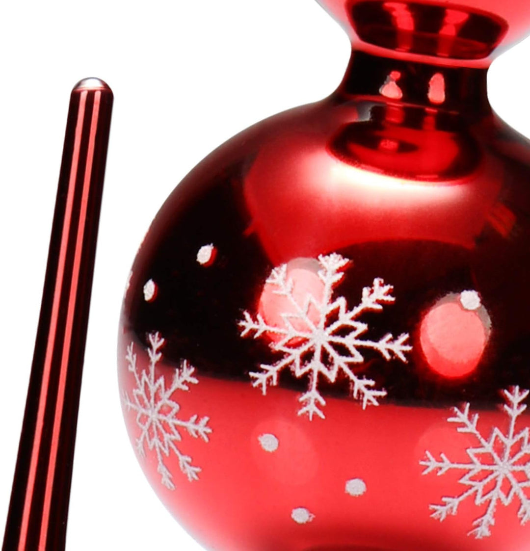 com-four® Weihnachtsbaumspitze glänzend - Christbaumspitze aus echtem Glas für Weihnachten - Tannenb