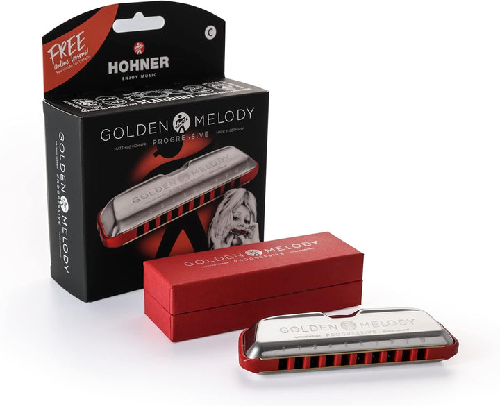HOHNER Mundharmonika, Golden Melody Progressive, C, C