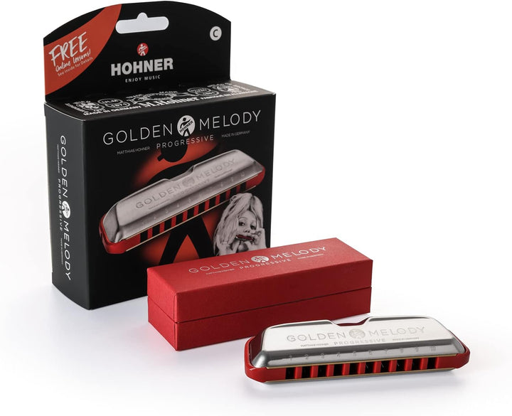 HOHNER Mundharmonika, Golden Melody Progressive, F, F