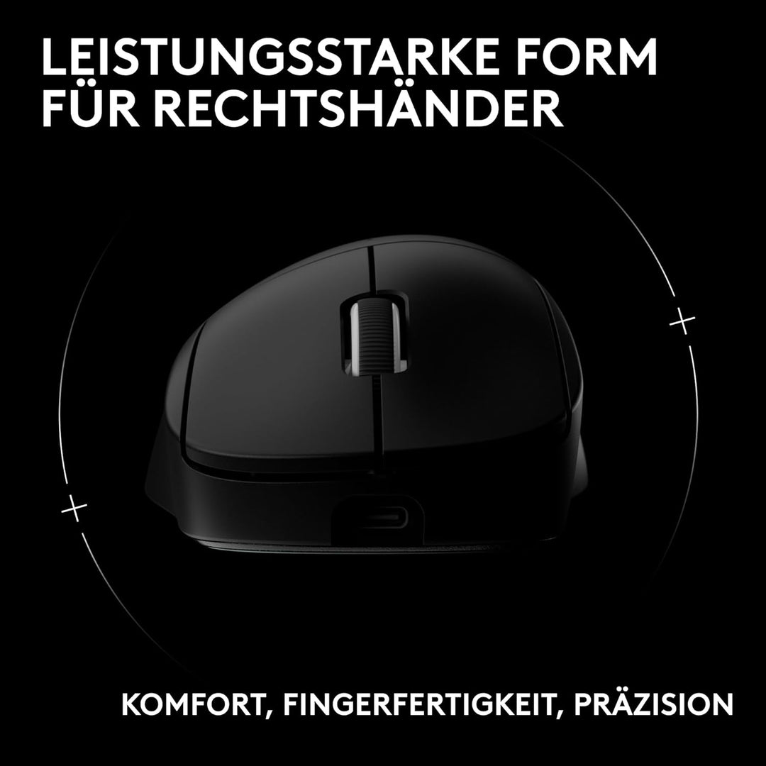 Logitech G PRO X SUPERLIGHT 2 DEX LIGHTSPEED kabellose Gaming-Maus, West Europa Verpackung, 60 g lei