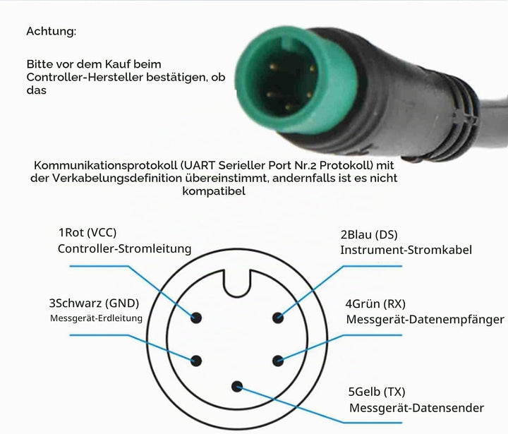 Elektrofahrrad-LCD-Display, 5-polig, 24 V, 36 V, 48 V, 60 V, Fahrrad-Kilometerzähler, Universal-E-Sc
