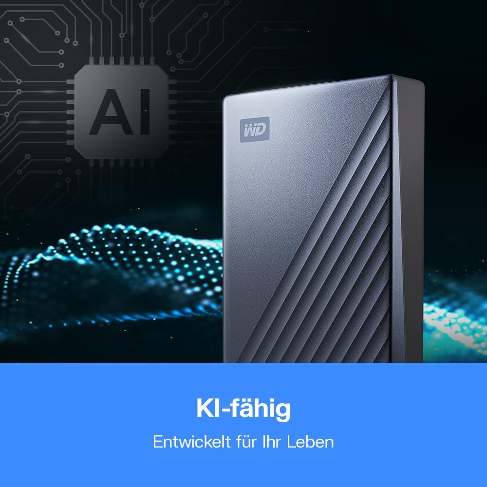 WD My Passport Ultra externe Festplatte 5 TB (mobiler Speicher, Metallgehäuse, herunterladbare Softw