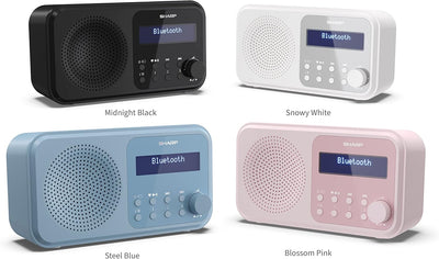 SHARP DR-P420 Portables Digitalradio (DAB/DAB+/FM mit RDS, USB, Bluetooth 5.0, 3,5mm Klinke Wecker-F