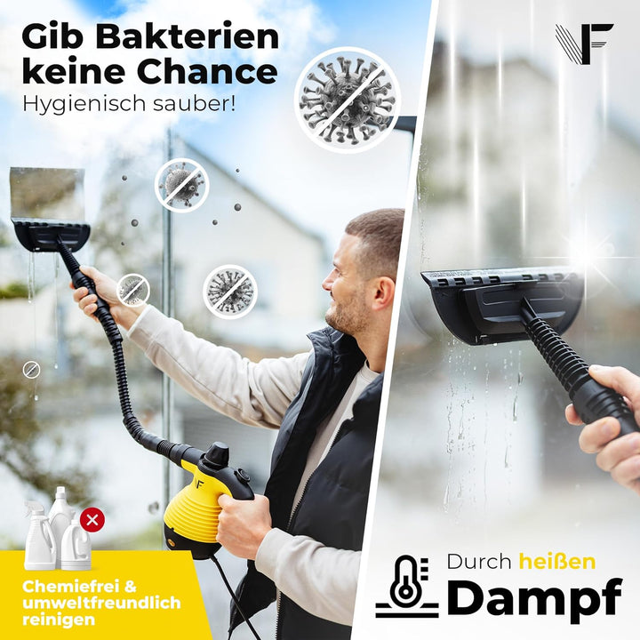 Neighbour's Friend® Dampfreiniger Neues Modell 2er Set– Leistungsstarker Hand Steam Cleaner, 3,5 Bar