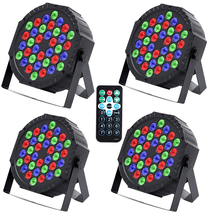 Lucfulyear LED Par Licht 36 LED Bühnenlicht Discolicht Partylicht RGB DMX512 mit Fernbedienung, LED