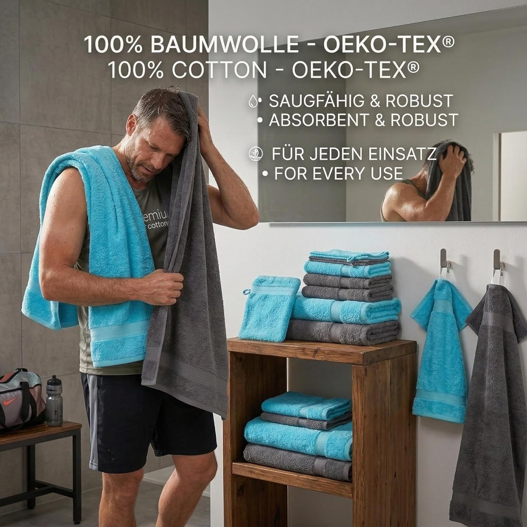 Betz Premium 10er Handtuch-Set - 2X Duschtücher - 4X Handtücher - 2X Gästetücher - 2X Waschhandschuh