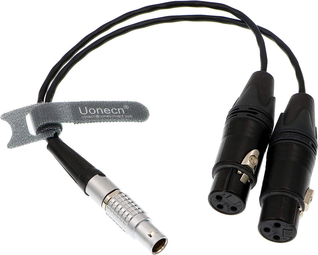 Uonecn 10 Pin auf Dual XLR 3 Pin Female Plug Breakout Cable for Atomos Audio Splitter Cable for Shog