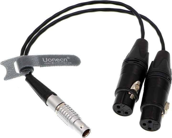 Uonecn 10 Pin auf Dual XLR 3 Pin Female Plug Breakout Cable for Atomos Audio Splitter Cable for Shog