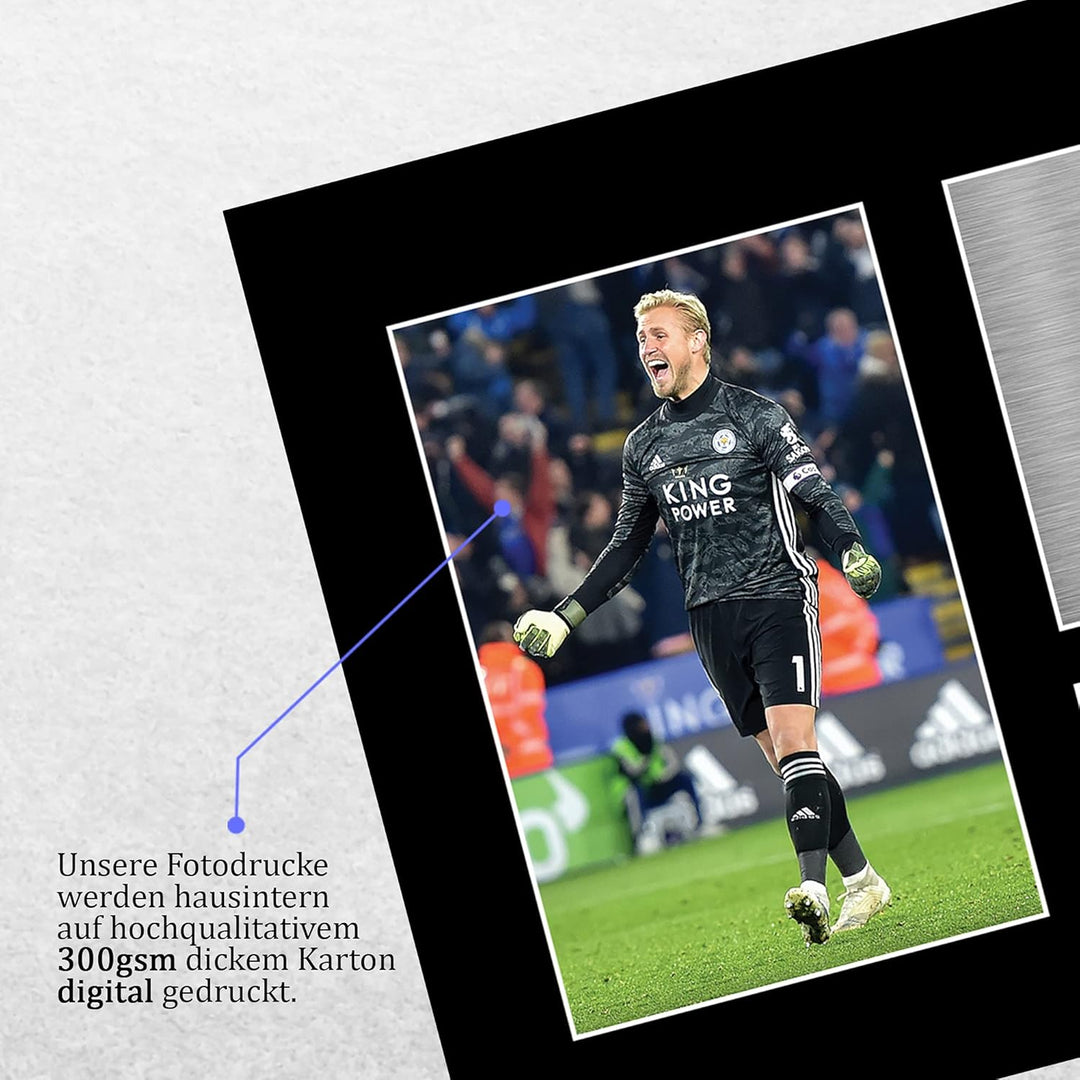 HWC Trading A4 Kasper Schmeichel Leicester City Gifts gedrucktes signiertes Autogramm Bild für Fussb