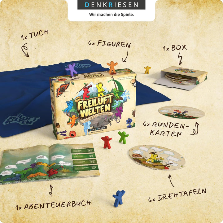 DENKRIESEN Freiluftwelten – Das Insel-Abenteuer | Kreatives Abenteuerspiel für drinnen & draussen |