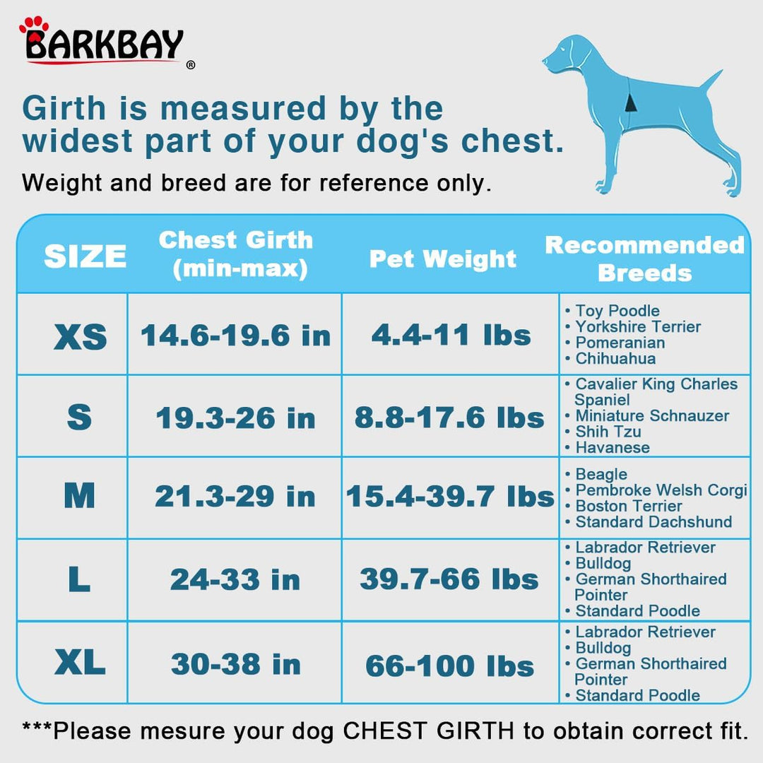 BARKBAY Hundegeschirr, kein Ziehen, mit Tasche für ID-Tag, strapazierfähig, reflektierend, einfache