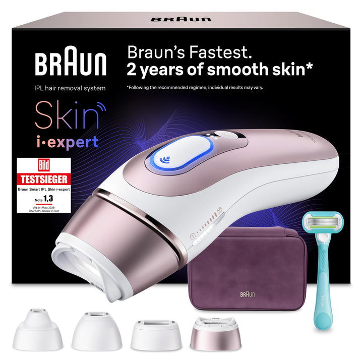 Braun Smart IPL Geräte Haarentfernung Skin i·expert 7 — Professionelle Dauerhafte Laser Haarentfernu