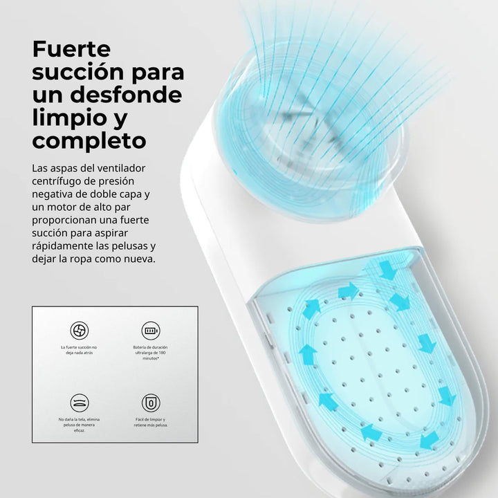 Xiaomi Lint Remover - Elektrischer Fusselentferner für Kleidung, Fusselentferner, weiss, 3 Stunden A