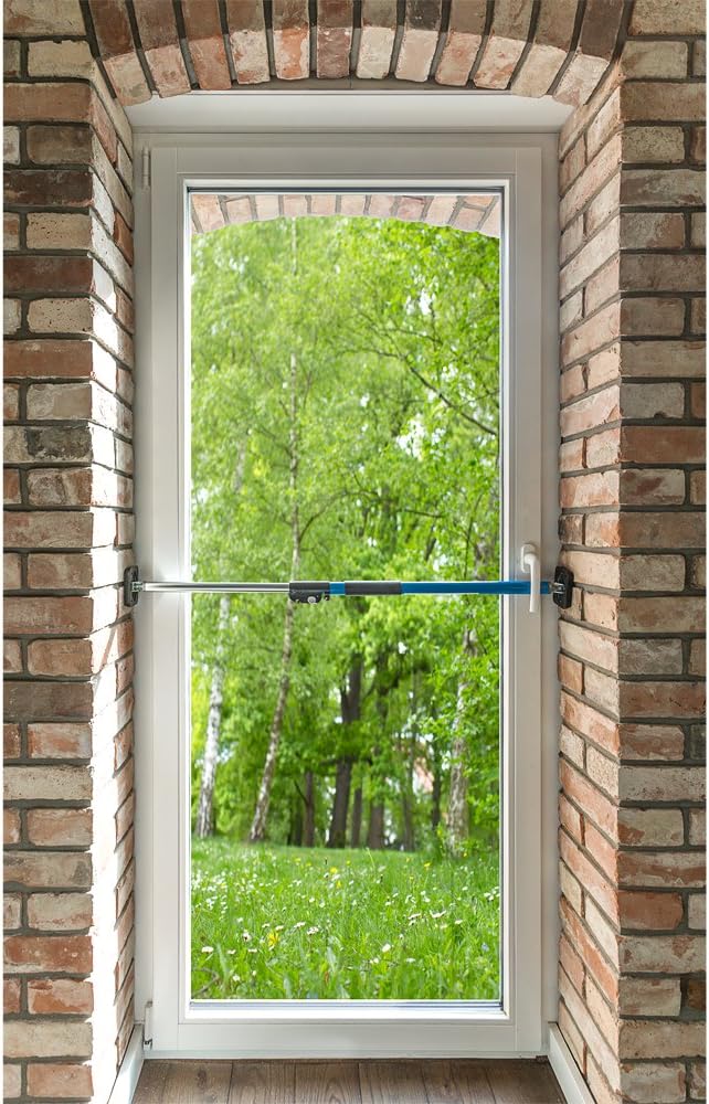ALLEGRA Sicherungsstange Fenstersicherung Türsicherung Einbruchschutz Fensteralarm (100-175cm)