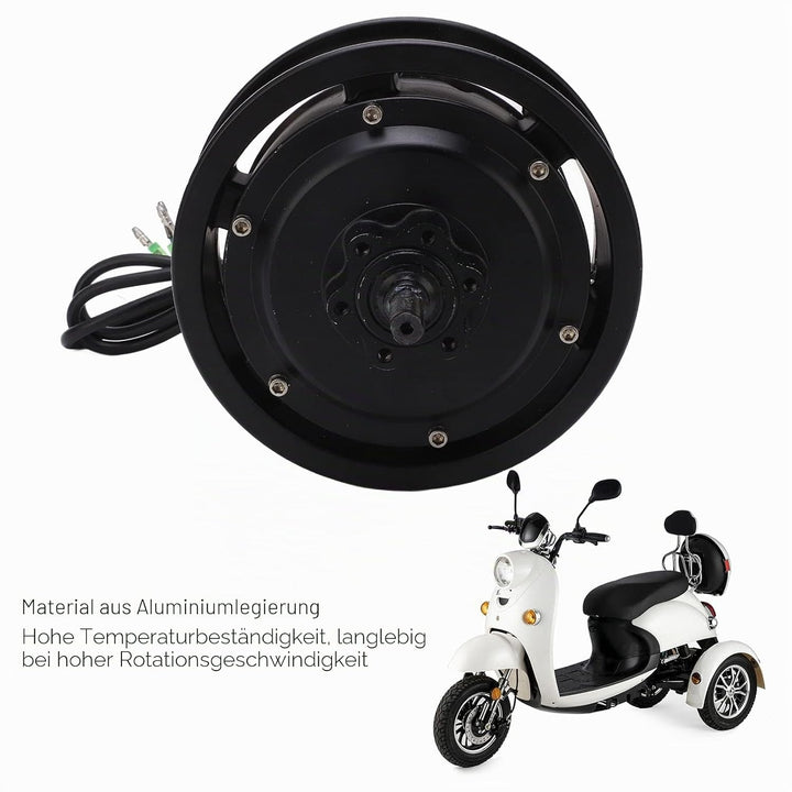 Elektrischer Fahrrad-Nabenmotor, Aluminiumlegierung 36-60 V IP54 Wasserdichter bürstenloser Nabenmot
