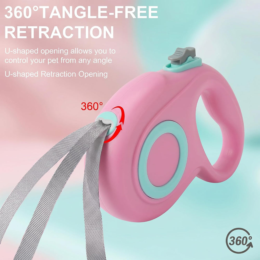AIITLE Ausziehbare Hundeleine, 5m Flexi Hundeleine für Kleine und Mittlere Hunde bis 15 kg, 360° Dre