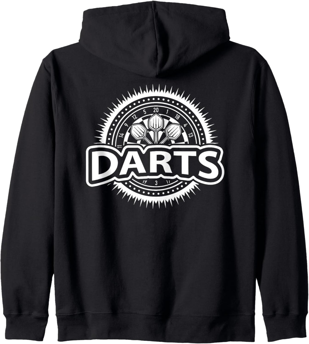 Coole Dartscheibe mit Dartpfeilen und dem Wort "Darts" Kapuzenjacke