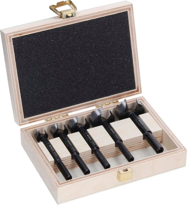 Bosch 5x EXPERT Wood Forstnerbohrersatz (für Weichholz, Hartholz, Ø 15,0, 20,0, 25,0, 30,0, 35,0 mm,