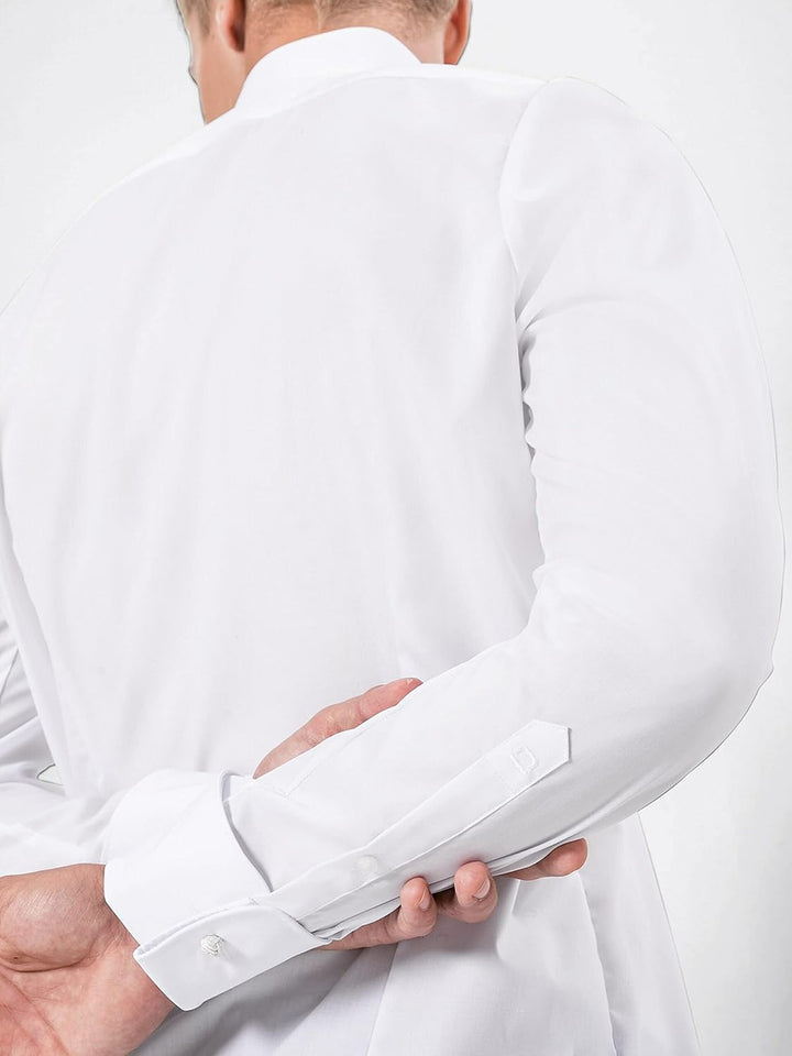 OLYMP Level Five Body fit Gala Hemd Langarm Stretch weiss 42 Weiss, 42 Weiss
