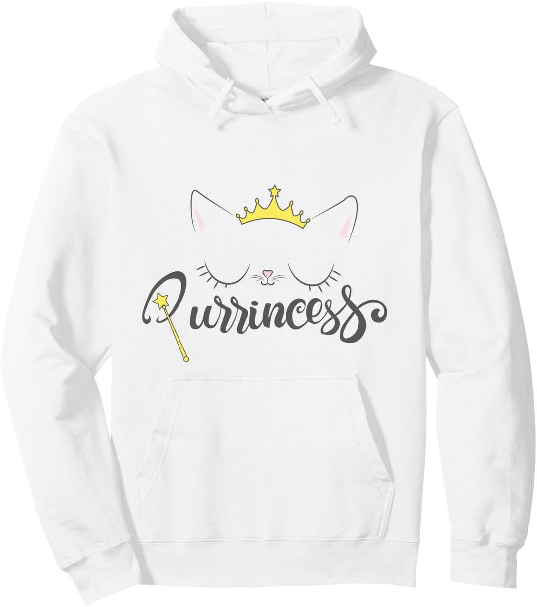 MEOW Cat Purrincess Cute Cat Gift Pullover Hoodie