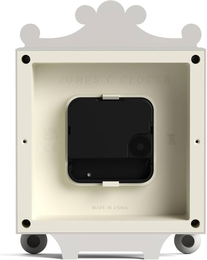 JONES CLOCKS® Parlour Kaminsims Uhr | Klassische Kutschenuhr | Hellgrau | Elegantes quadratisches de