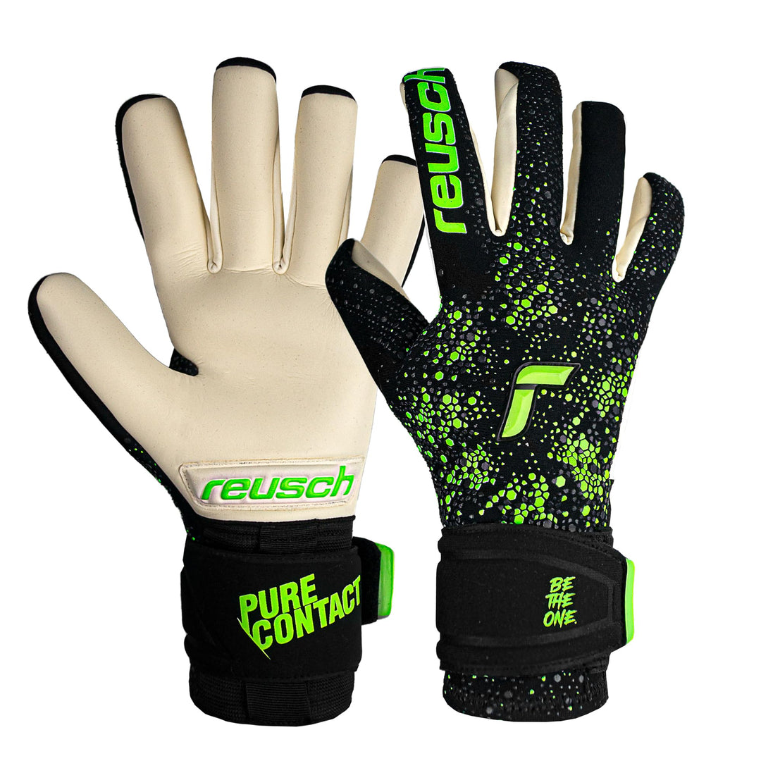Reusch Pure Contact Gold Unisex Torwarthandschuhe mit Innennaht Schnitt und Grip Gold Belag, geeigne