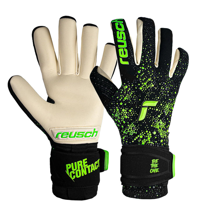Reusch Pure Contact Gold Unisex Torwarthandschuhe mit Innennaht Schnitt und Grip Gold Belag, geeigne