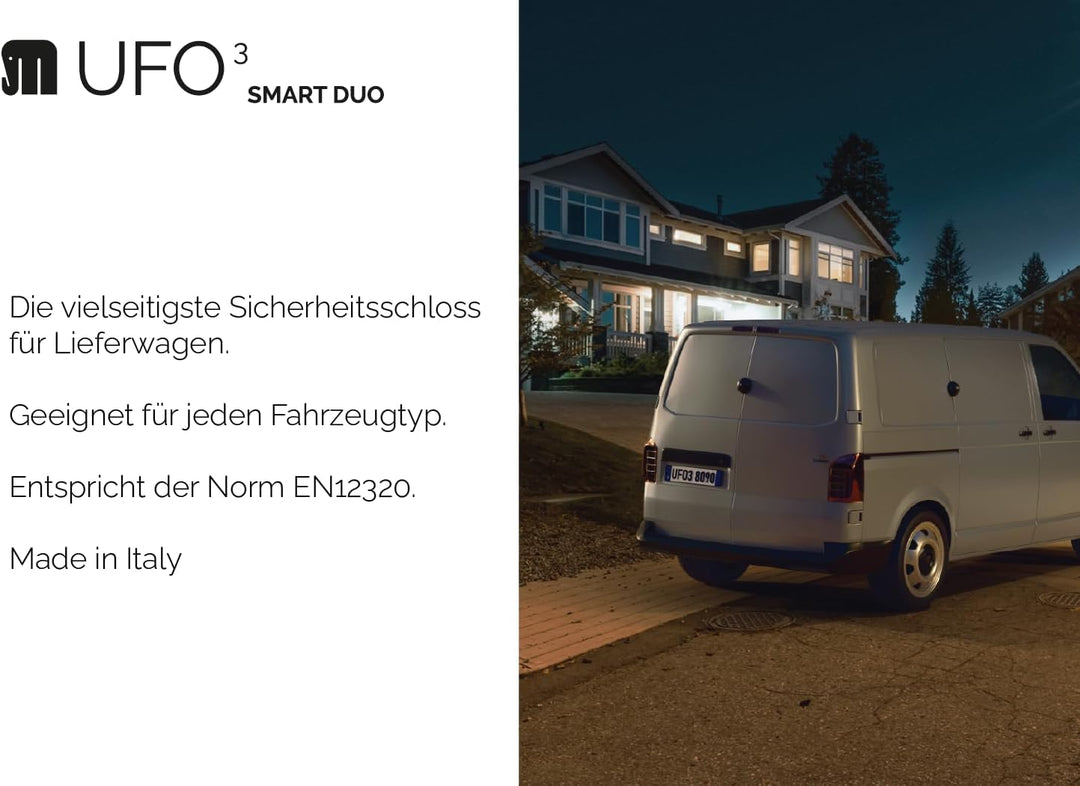 UFO MERONI SERRATURE - Ufo3 Smart Duo Sicherheitsschloss Transporter, Einbruchschutz Wohnmobil für L
