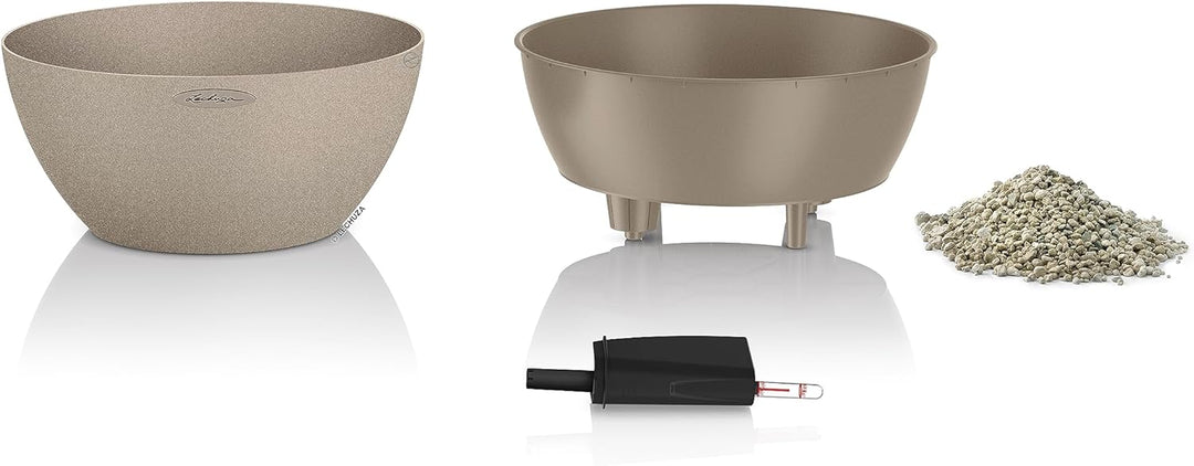 LECHUZA CUBETO Stone 40 sandbeige 13841 40x40x18.3 cm Sandbeige, 40x40x18.3 cm Sandbeige