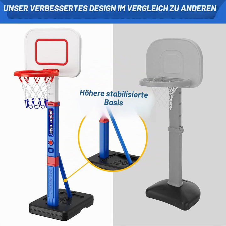 Basketballkorb für Kinder 3-5, Höhenverstellbar Basketball Stander, Mini Basketballkorb Indoor Outdo