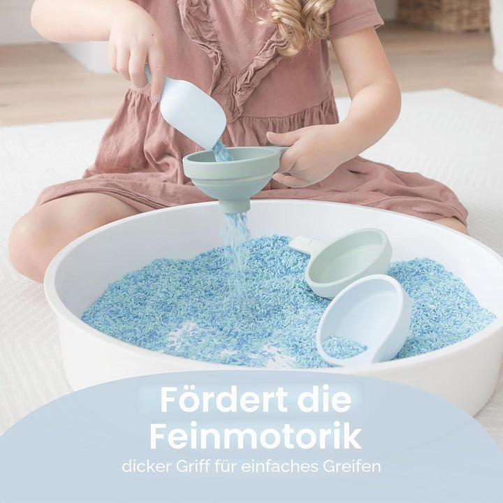 Inspire My Play 3 x Naturtrichter für Kinder - Trichterset für Kinder - Sensorisches Spielzeug und Z