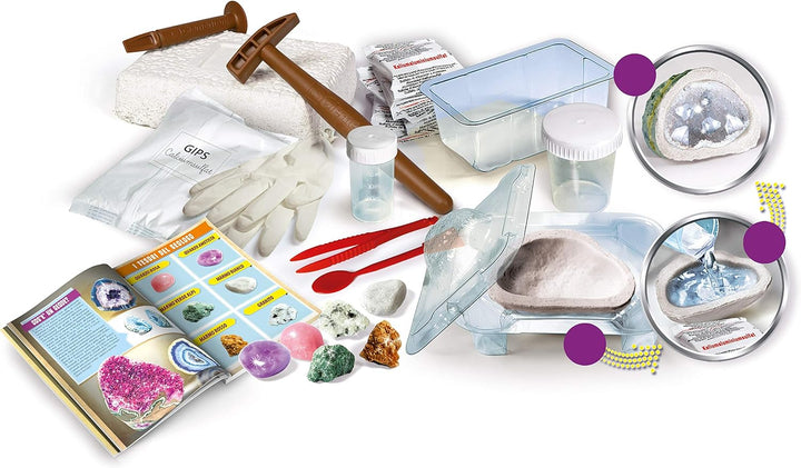 Clementoni Galileo Lab Mineralogie und Kristalle Ausgrabungs-Set - Spiel für Kinder ab 8 Jahren - in