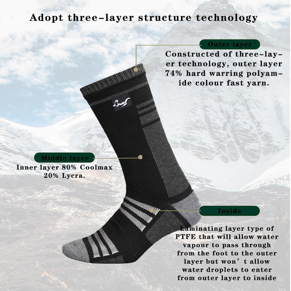 OTTERSHELL Wasserdichte Socken Damen und Herrn. Geeignet für Outdoor-Aktivitäten wie Golf, Radfahren