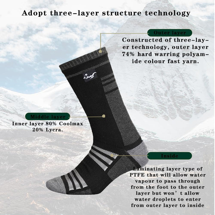 OTTERSHELL Wasserdichte Socken Damen und Herrn. Geeignet für Outdoor-Aktivitäten wie Golf, Radfahren