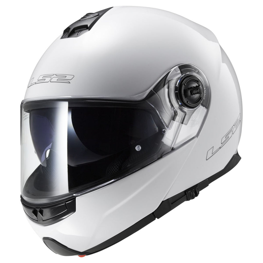 Klapphelm mit Klappdeckel für Moto LS2 Strobe weiss M weiss, M Weiss