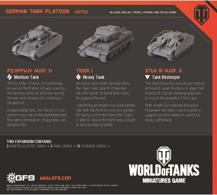 Gale Force Nine Deutscher Panzer Platoon
