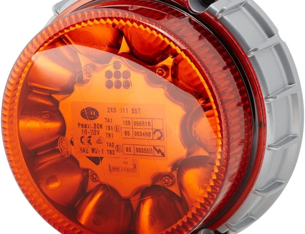HELLA - LED-Blitz-Kennleuchte - K-LED 2.0 F - 12/24V - Gelb - Schraubanschluss/Anbau - Kabel: 1450mm