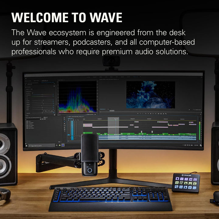 Elgato Wave Mic Arm LP - Low Profile Mikrofonarm mit Kabelkanälen für einen sauberen Arbeitsplatz, T