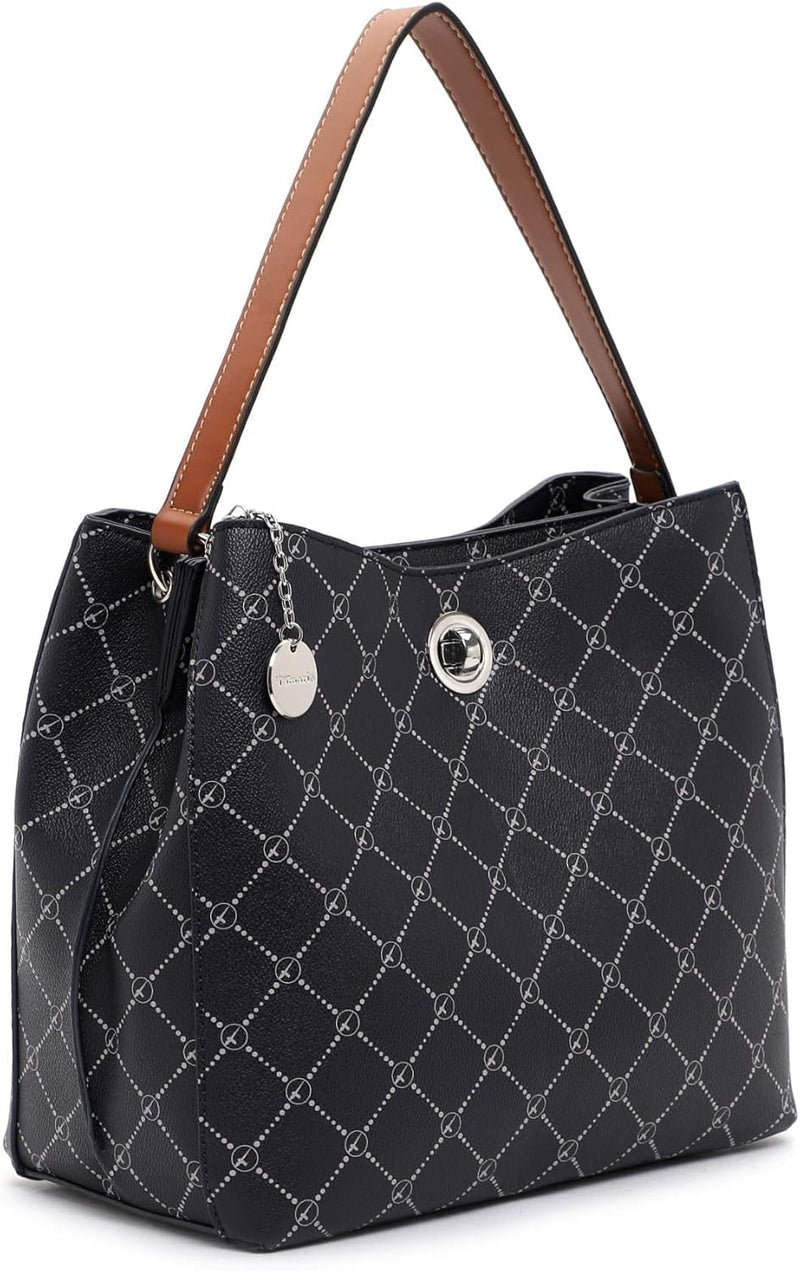 Tamaris Beutel Anastasia Lock 31723 Damen Handtaschen Print Einheitsgrösse Blue 500, Einheitsgrösse