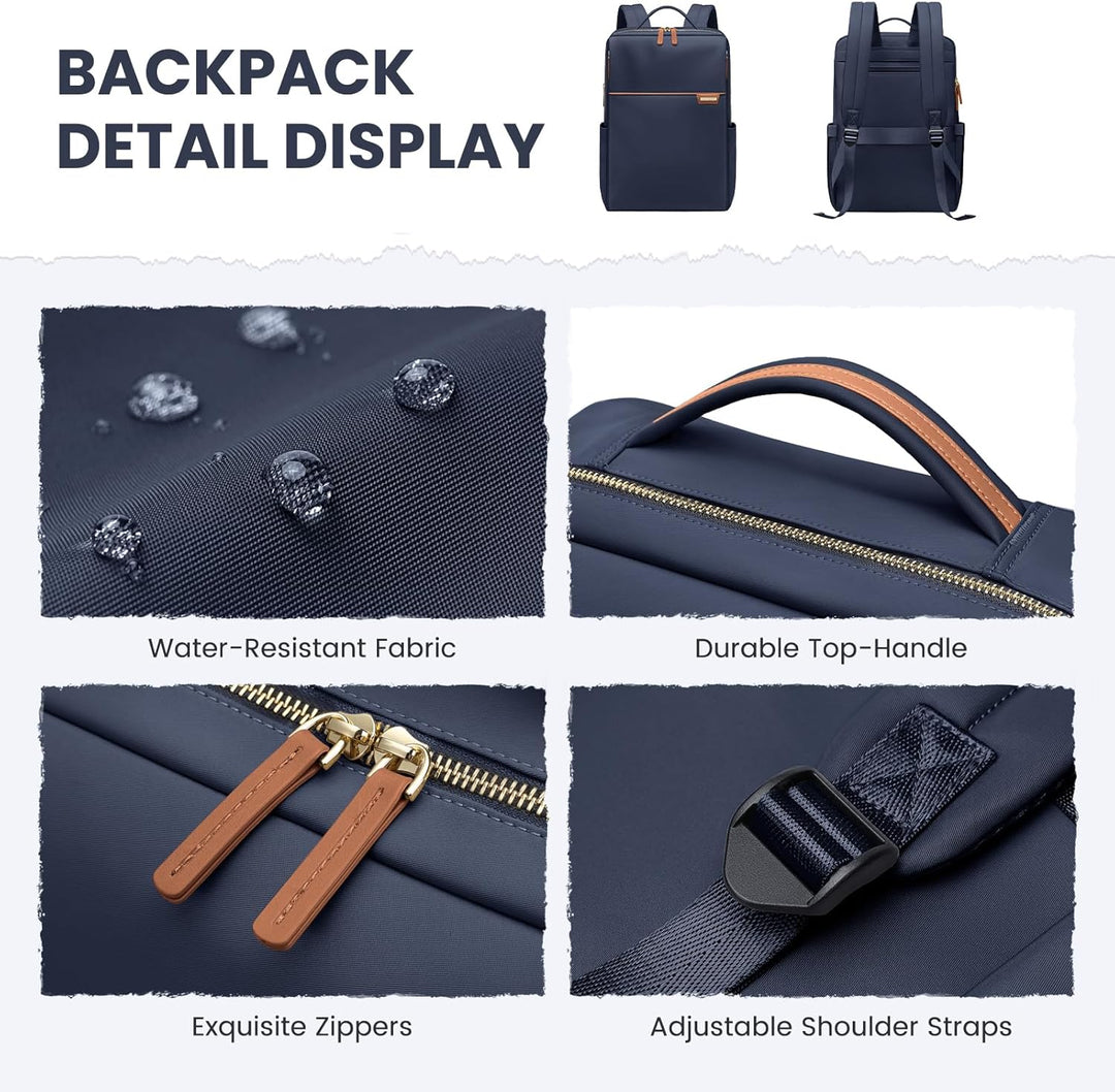 Rucksack Damen, Rucksack mit Laptop Fach,Herren Laptop Rucksack Wasserdicht, Schultasche Backpack Wo