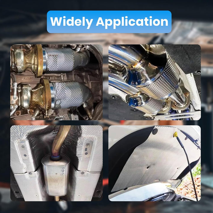 Yizhet Aluminium Hitzeschutzblech, Geprägte Aluminium Heizmatte für Autos und Motorsport, Hochwertig