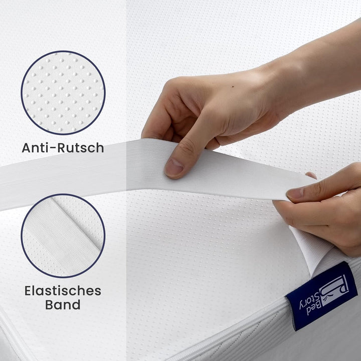 BedStory Gel Topper 90x200cm 7,6cm Höhe Matratzentopper aus Gel Memory Foam，H2&amp;H3 Gel Schaum Bambus