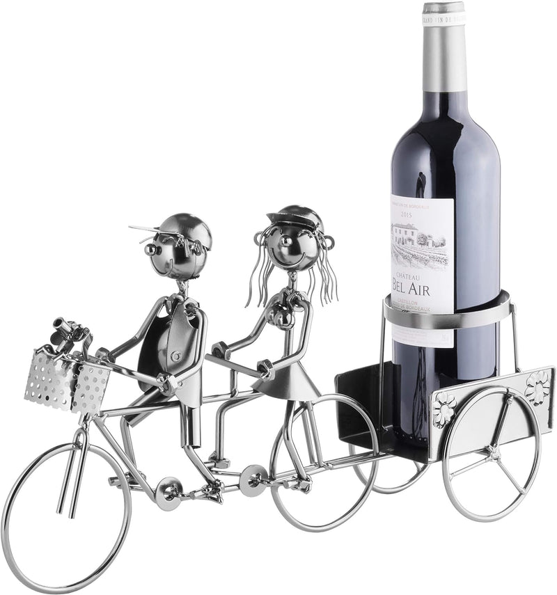 Brubaker Flaschenhalter Paar auf Tandem Fahrrad Metall Skulptur mit