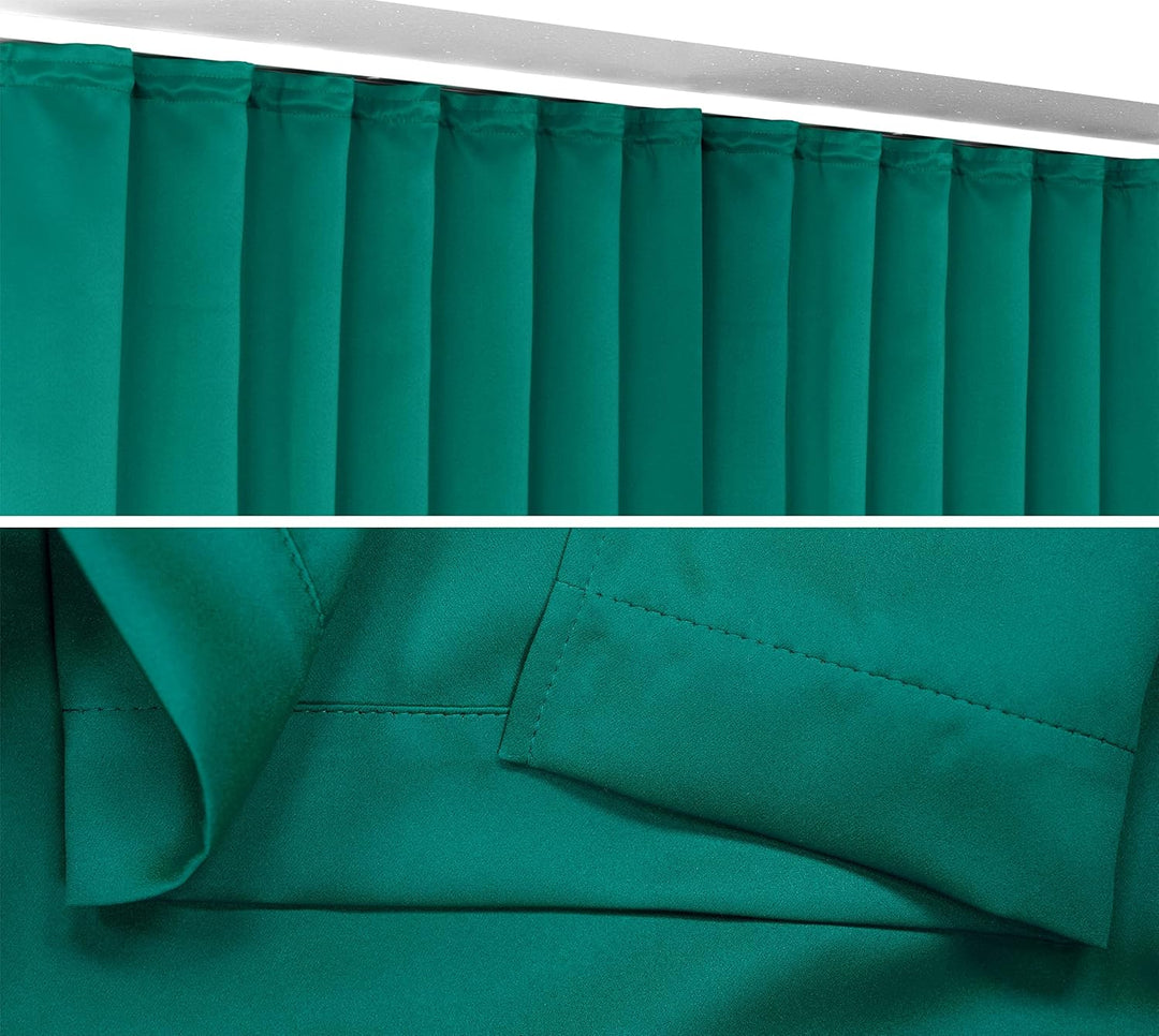 BEAUTEX Verdunkelungsgardine mit Kräuselband U-Band, Blackout Vorhang Blickdicht abdunkelnd, Grösse