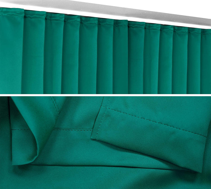 BEAUTEX Verdunkelungsgardine mit Kräuselband U-Band, Blackout Vorhang Blickdicht abdunkelnd, Grösse
