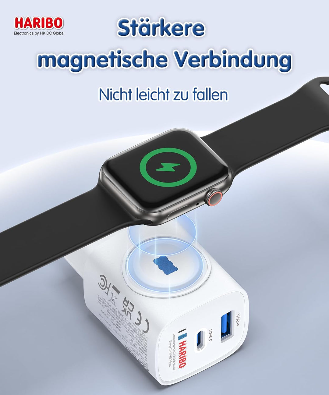 HARIBO Ladegerät für Apple Watch, 3-in-1 20W USB C iPhone Ladegerät PD 3,0 Schnellladegerät für Appl